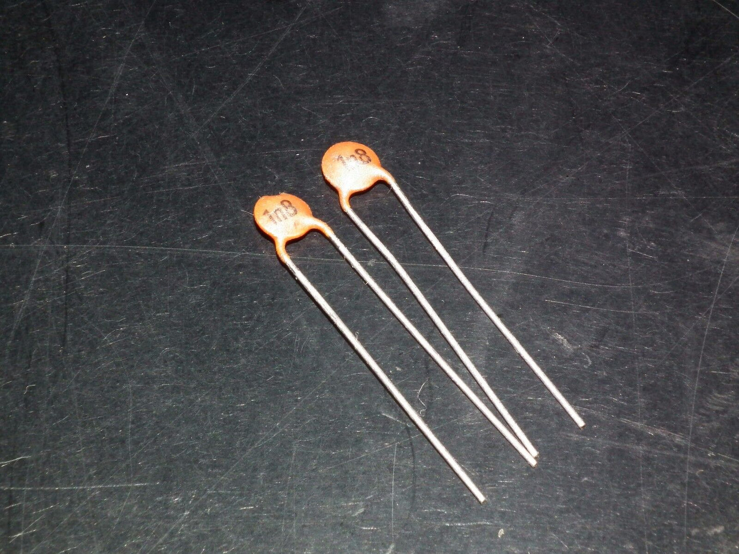 Two NOS Iskra Disc Ceramic Capacitors 1800pF 250V - 1n8 1.8nF 0.0018mfd 250V