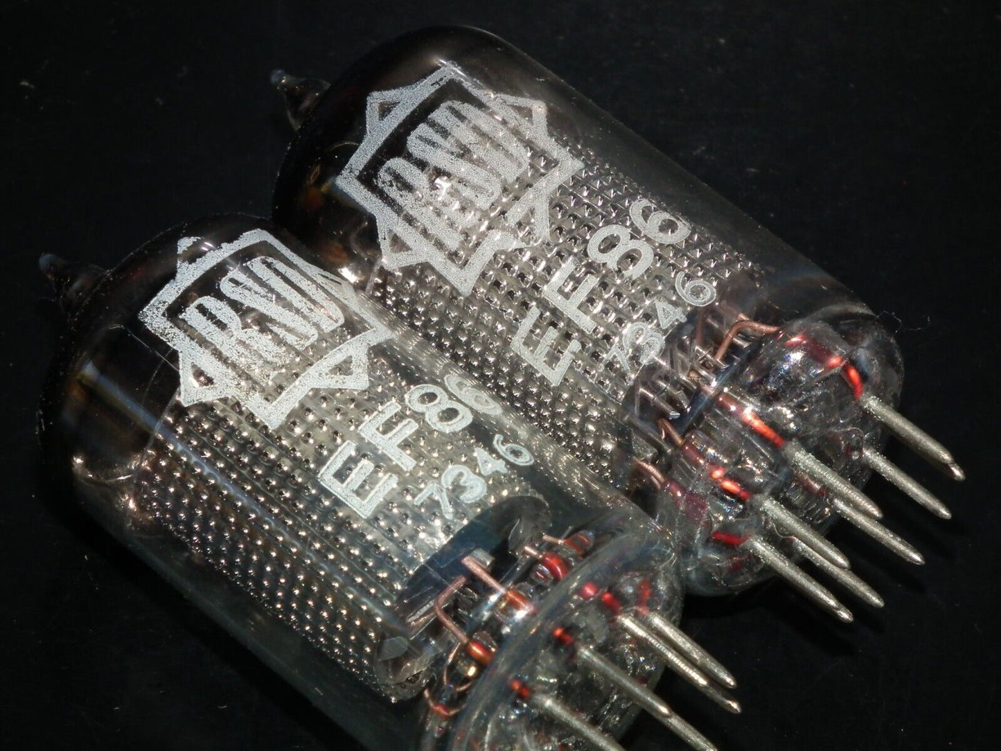 Platinum matched pair EF86 RSD 6267 CV4085 Germany Low Noise Audio