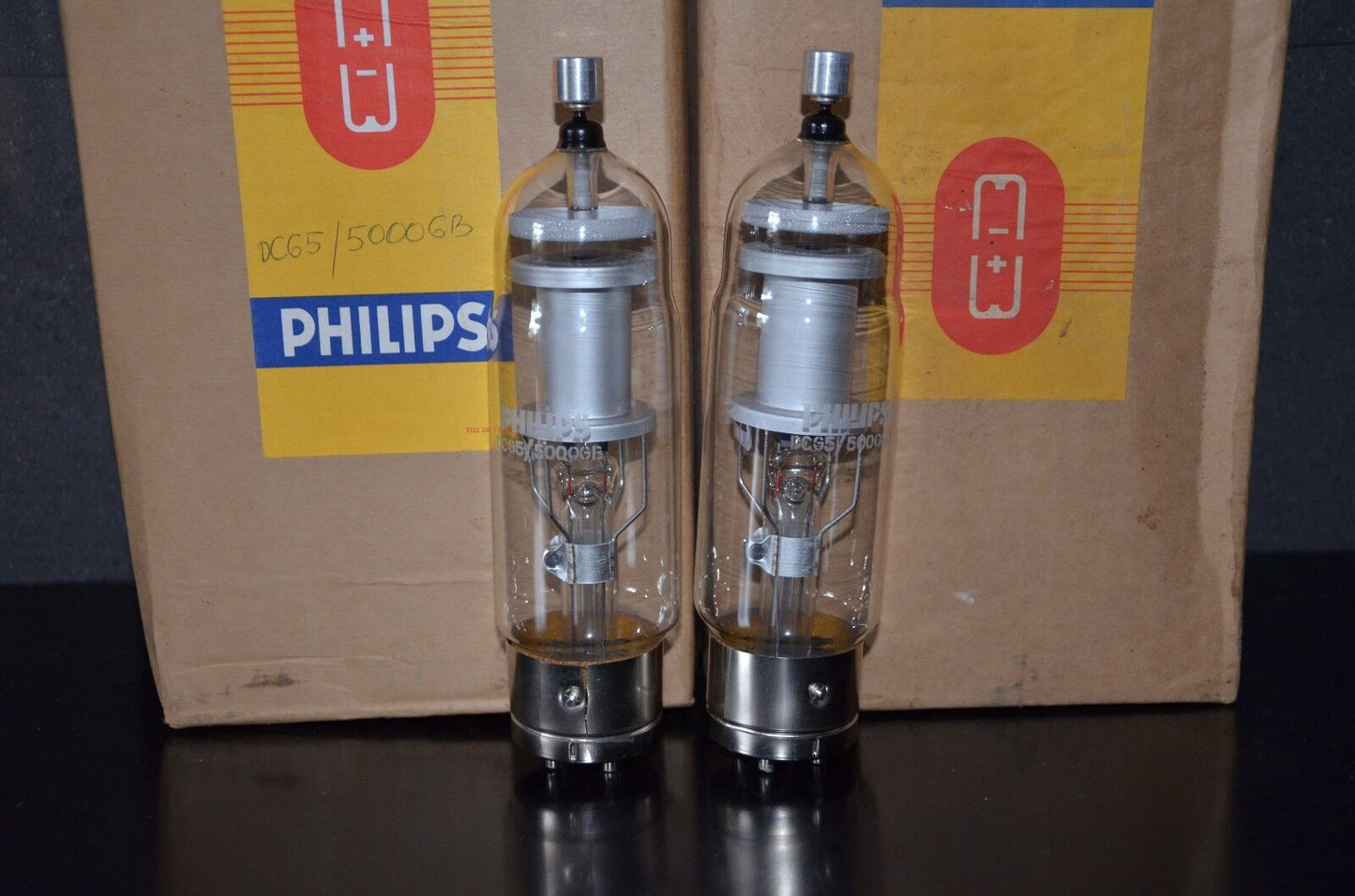 DCG5/5000GB Philips Matched Pair NOS Mercury Rectifier Valves