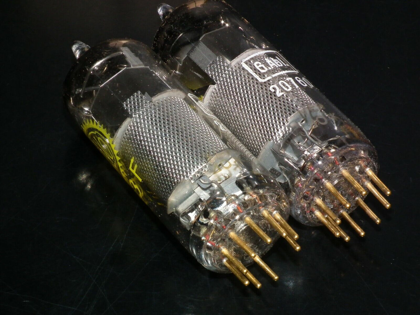 E83F Valvo Matched Pair NOS NIB Yellow Logo Philips Heerlen D Getter 1960