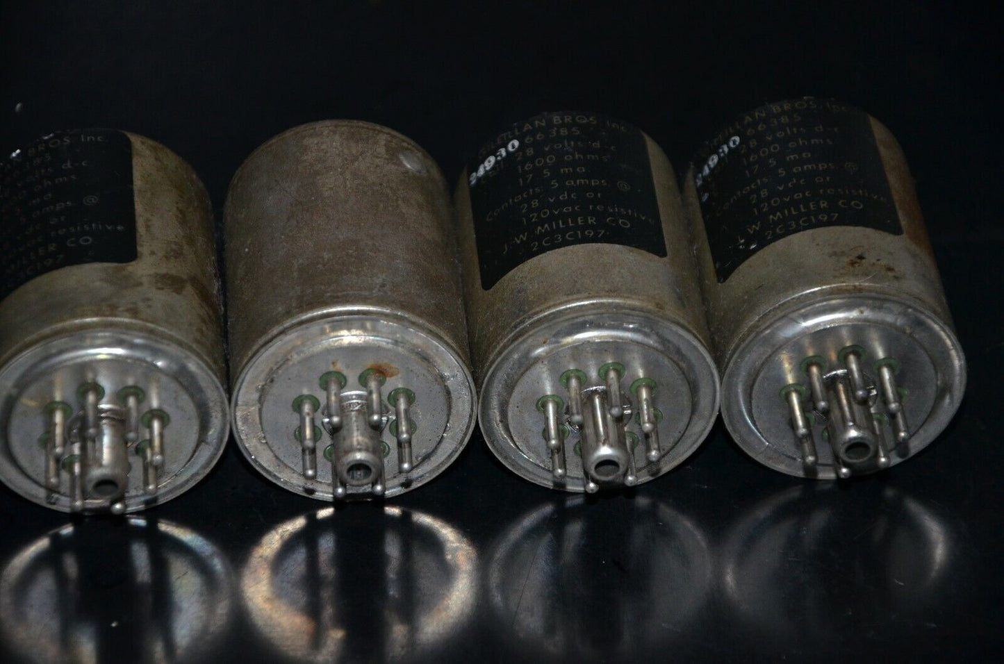 Vintage Relay by Gilfillan Bros 2C3C197 Coil 28V Contacts 28V 5A 120VAC Tested!