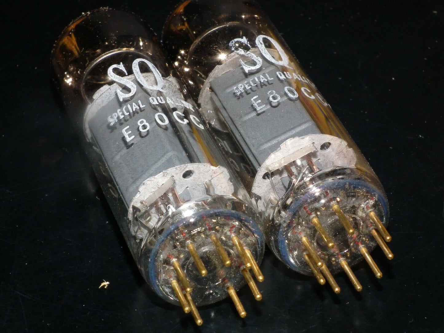 Philips E80CC 6085 Platinum Matched pair NOS Made in Holland Heerlen plant Gold