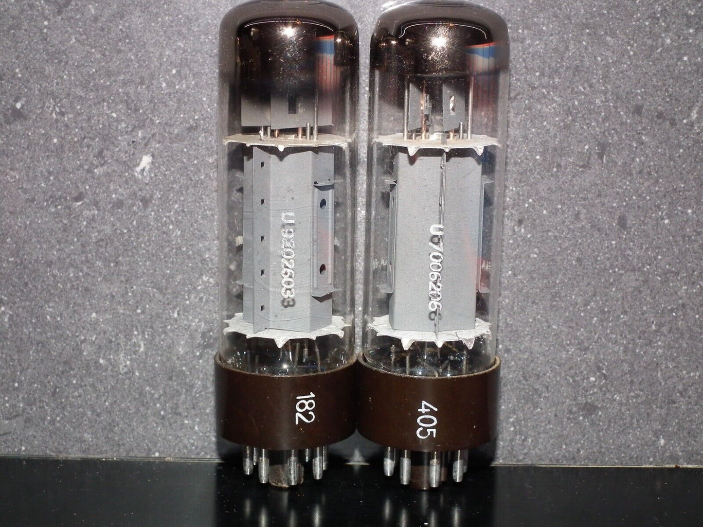 EL34 Telefunken OO Getter Brown Base NOS NIB Platinum Matched Pair Ulm W.Germany