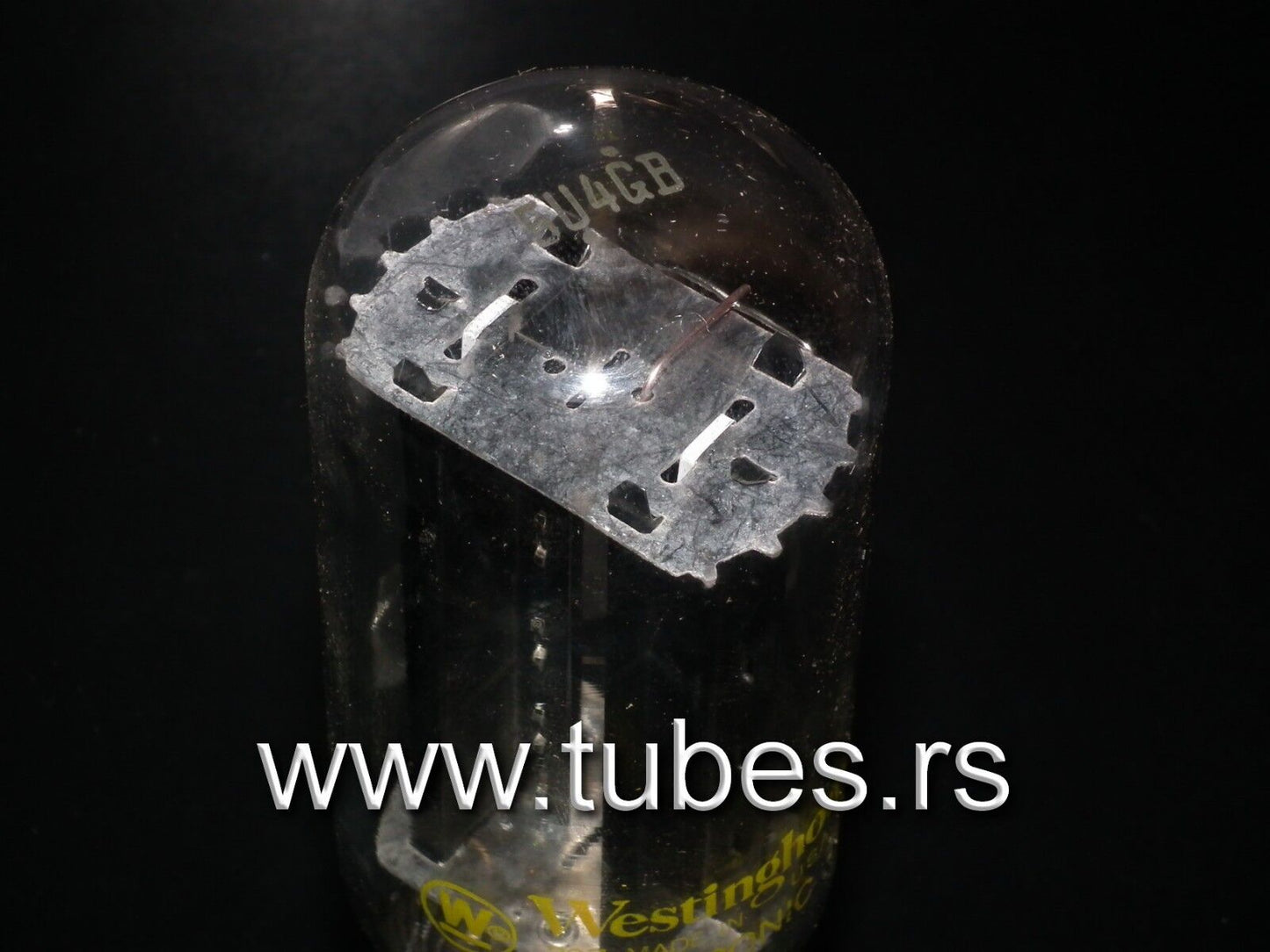5U4GB Westinghouse VT-244 NOS NIB black plates, carbonized nickel