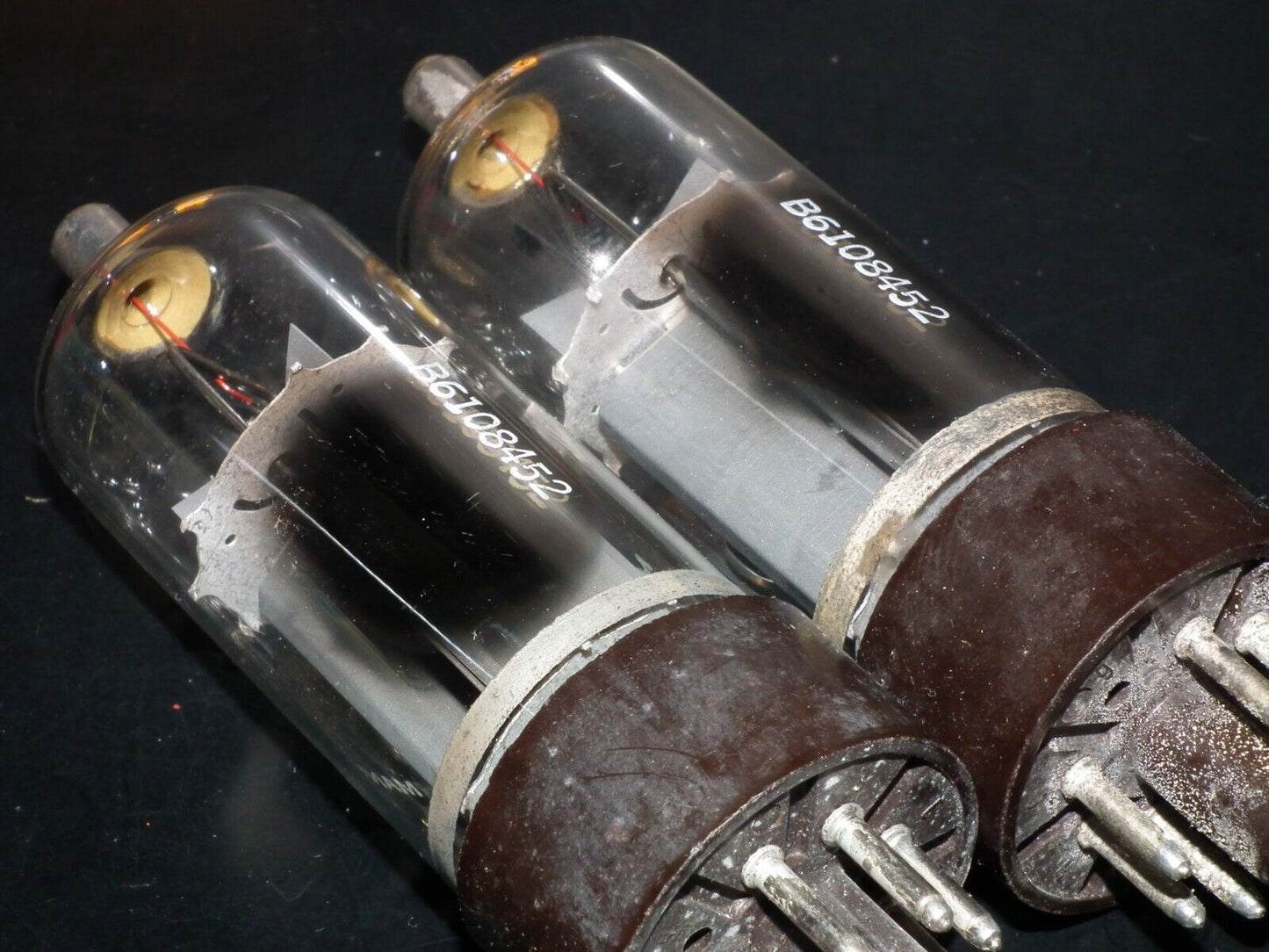 Two (2 pcs) PL36 Telefunken NOS NIB RARE Early Version Brown Base