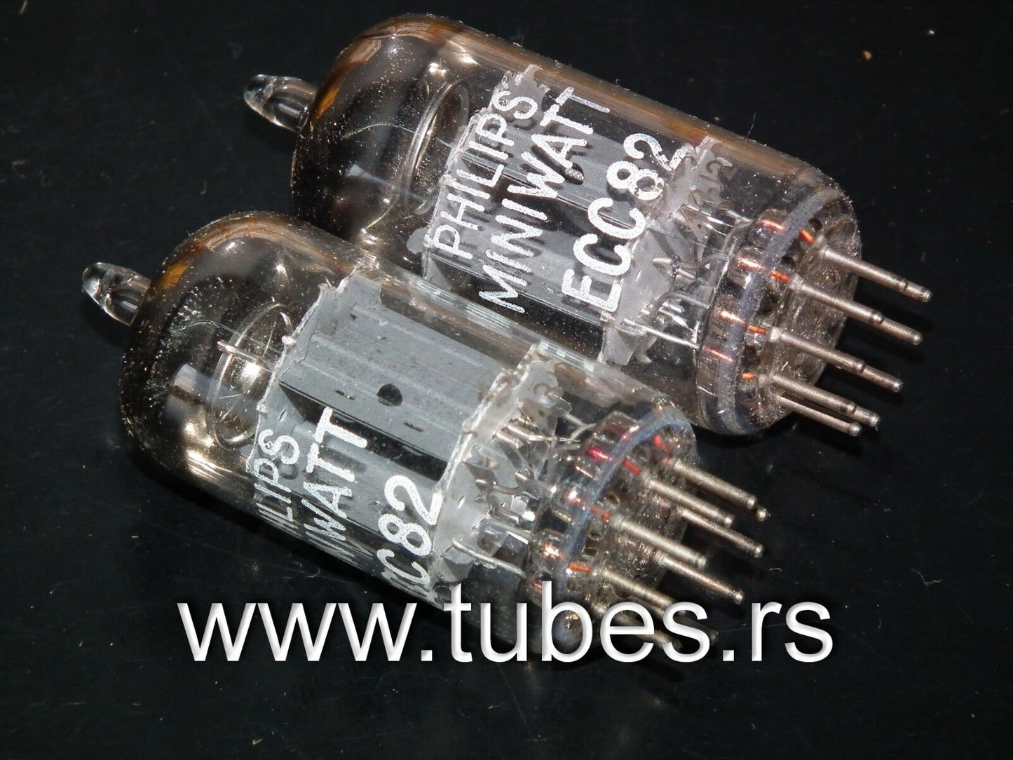 ECC82 12AU7 Philips Holland, 1963 NOS NIB Platinum Matched Pair Heerlen Plant