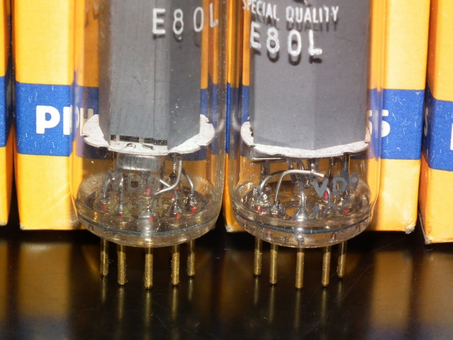 E80L Philips 6227 NOS Big O Getter Gold Pins SQ Made in Holland