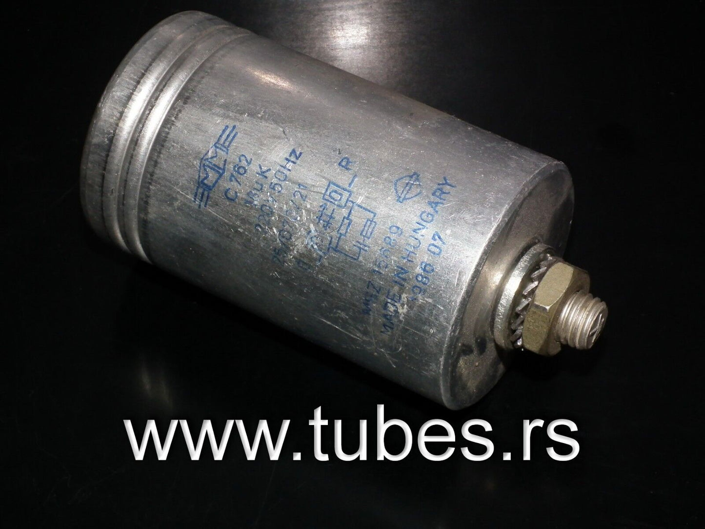 One vintage PIO RC capacitor 18uF 220V Made in Hungary in 80s