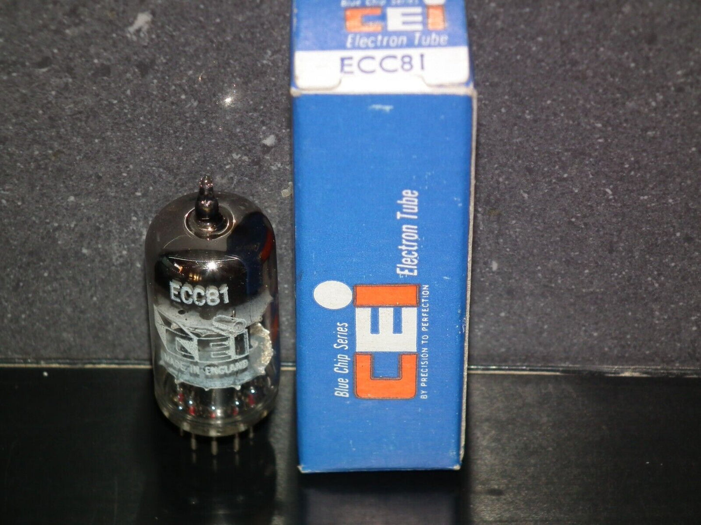 ECC81 CEI 12AT7 NOS NIB Black Anodes