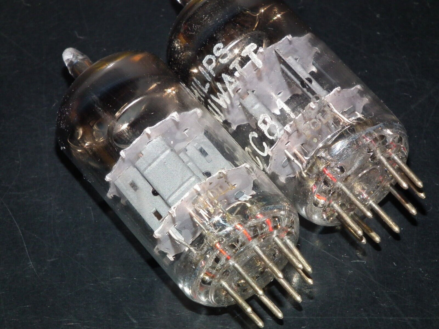 ECC81 12AT7 Philips (Used, matched pair) Suresnes France tube plant