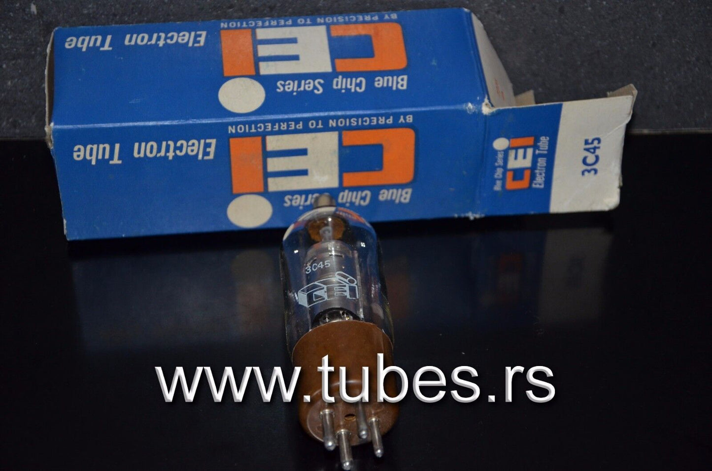 3C45 CEI 6130 NOS Thyratron tube brown base