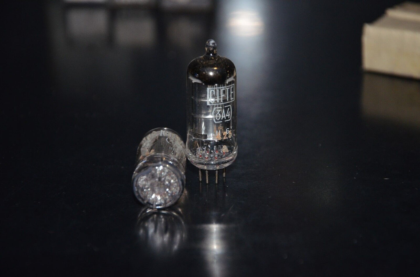 3A4 CIFTE DL93 - NOS NIB platinum matched pair (2 tubes) RARE SQUARE GETTER