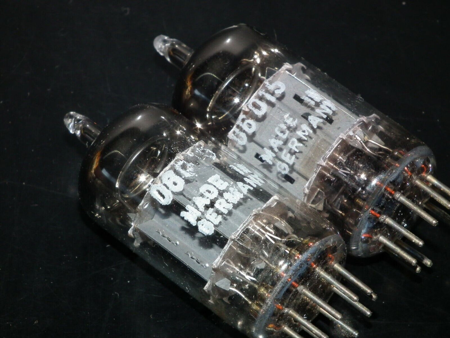 Matched Pair ECC83 Siemens 12AX7 dual getter support, USED low noise 90% NOS