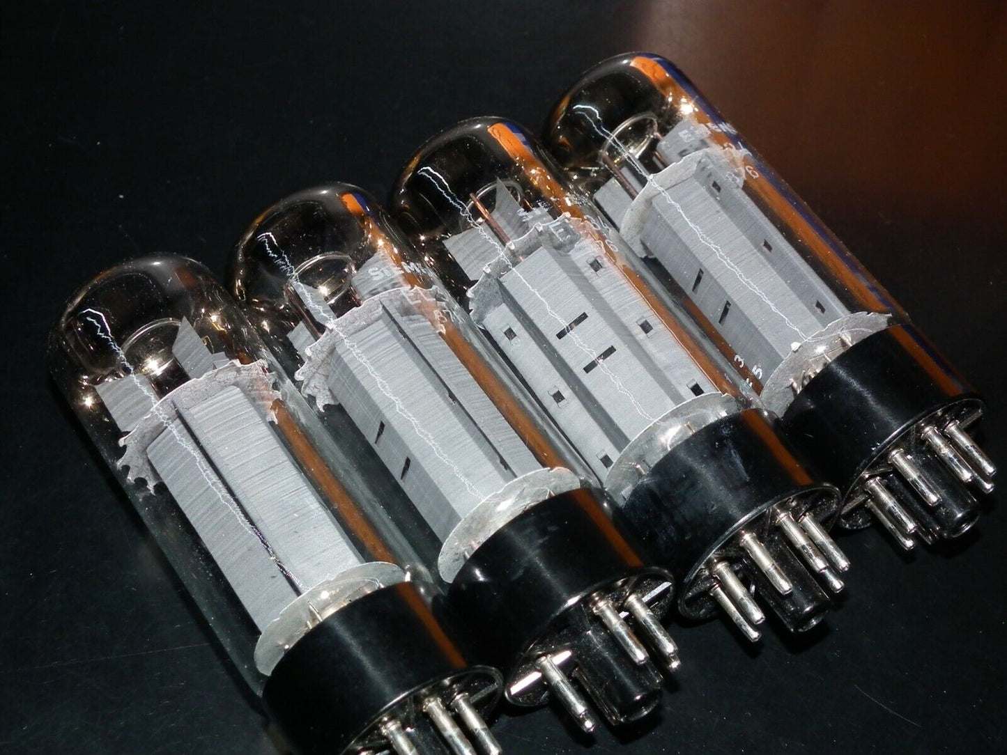 EL34 6CA7 Mullard Xf3 NOS Platinum Matched Quad Blackburn 1975 Rebranded Siemens