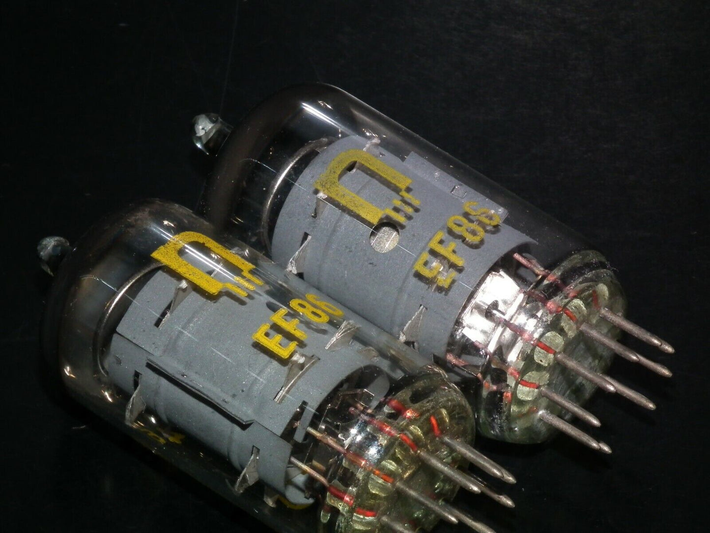 Platinum matched pair EF86 6267 RFT East Germany Low Noise Audio USED Tested 100