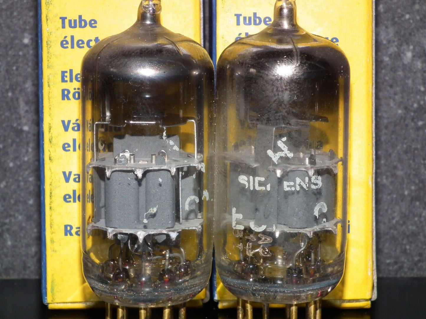 Platinum Matched Pair Siemens E88CC Used Tested NOS GRAY SHIELD A01 MP4
