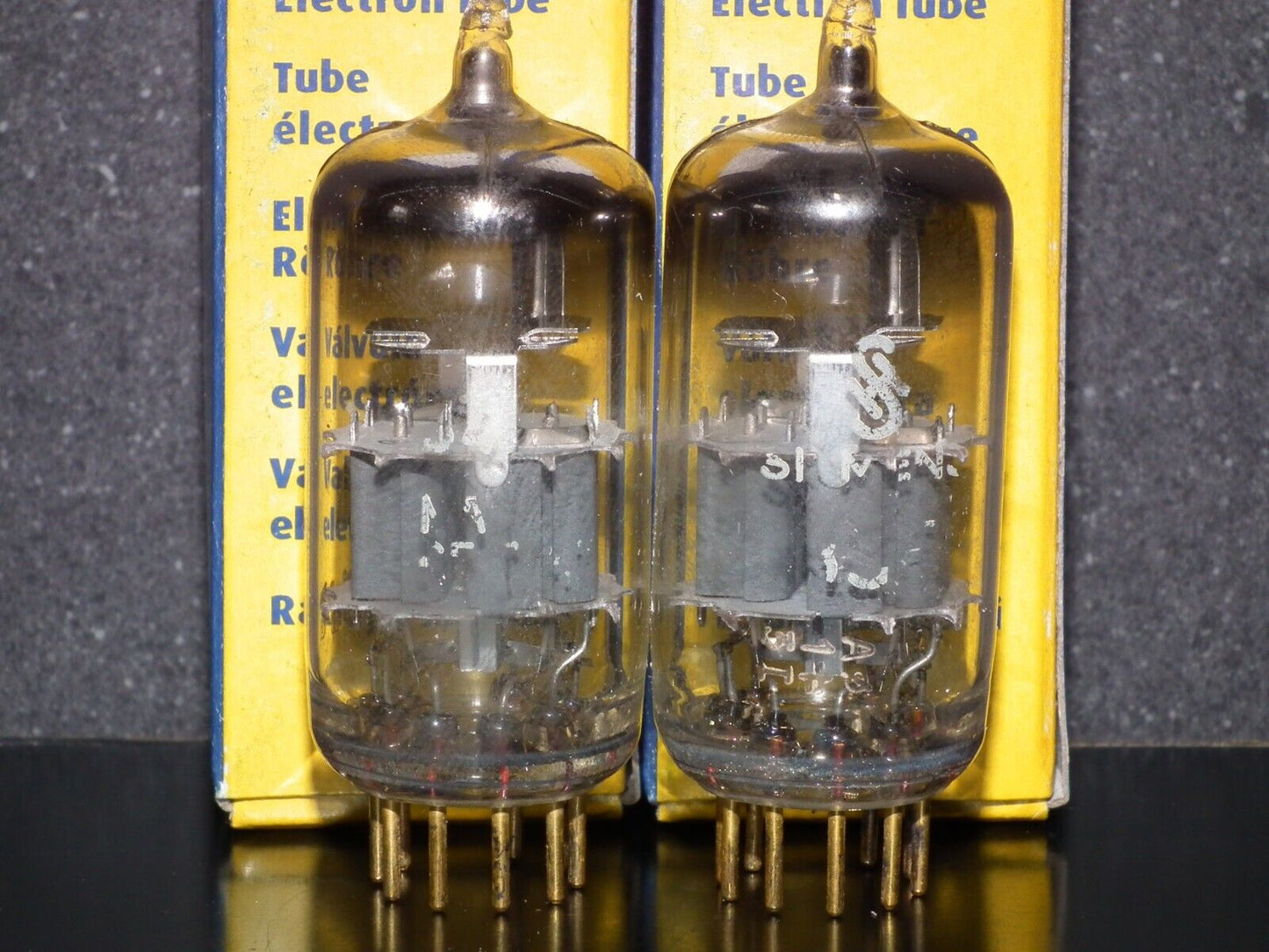 Platinum Matched Pair Siemens E88CC Used Tested NOS GRAY SHIELD A01 MP5