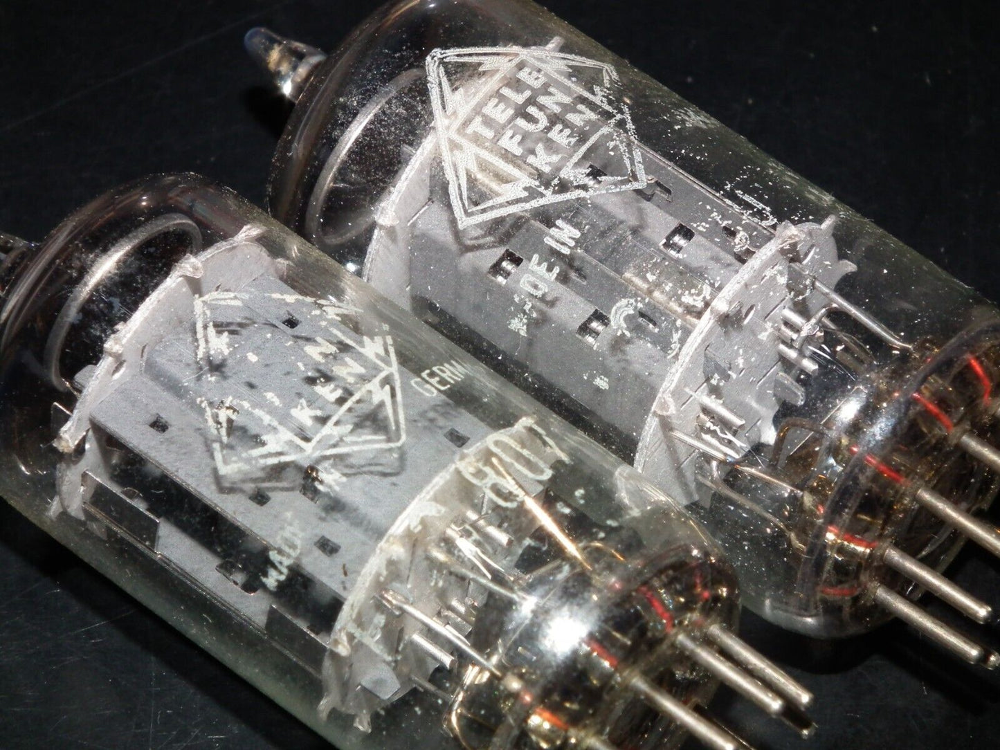 Platinum Matched Pair ECC802S Telefunken E82CC ECC82 12AU7 NOS NIB Faded prints
