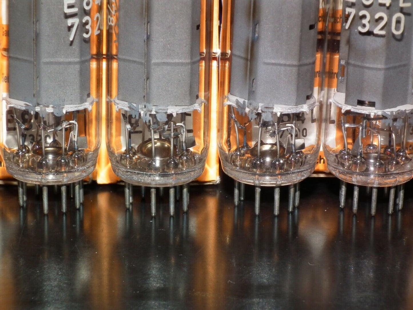 E84L 7320 Platinum Matched Quad Siemens & Halske NOS NIB EL84 6BQ5