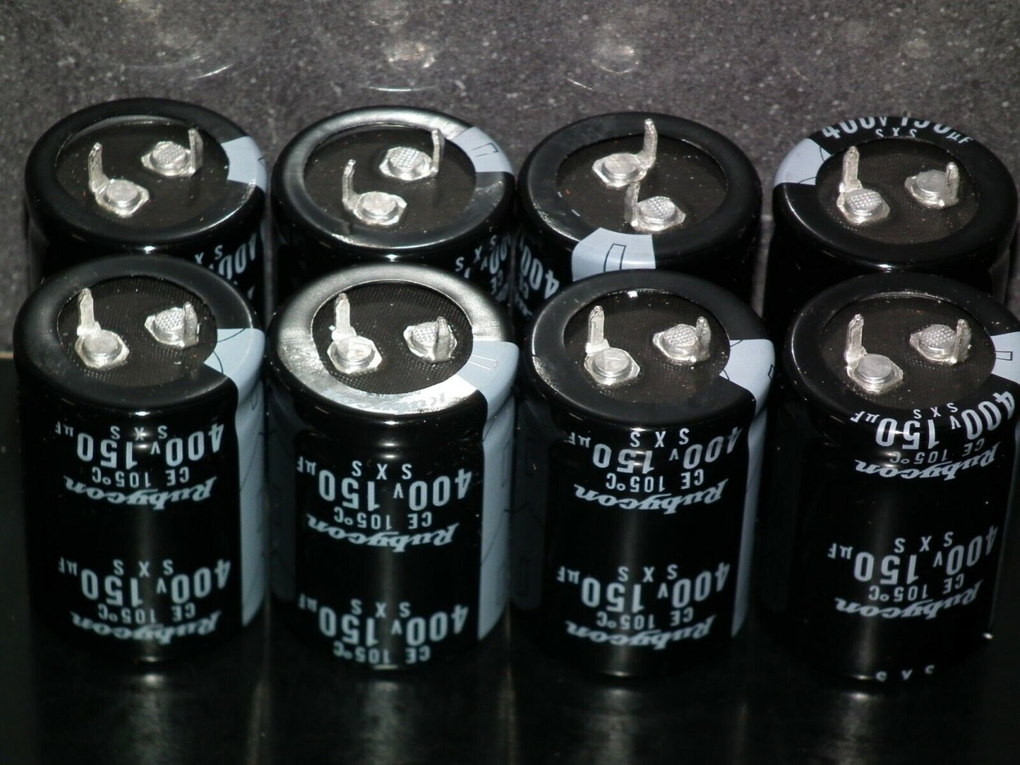8 pcs Genuine Rubycon JAPAN premium electrolytic capacitors 150uF 400V 150u 150m