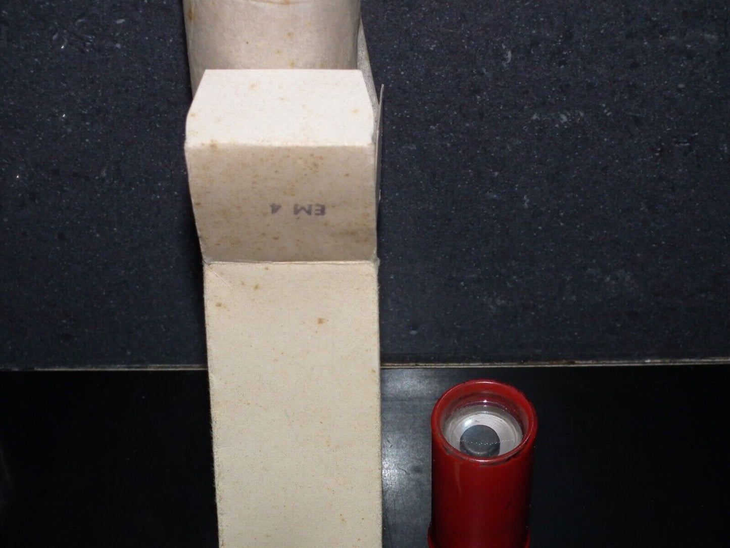 One (1 pcs) EM4 tuning eye tube old type Red Coated NOS NIB