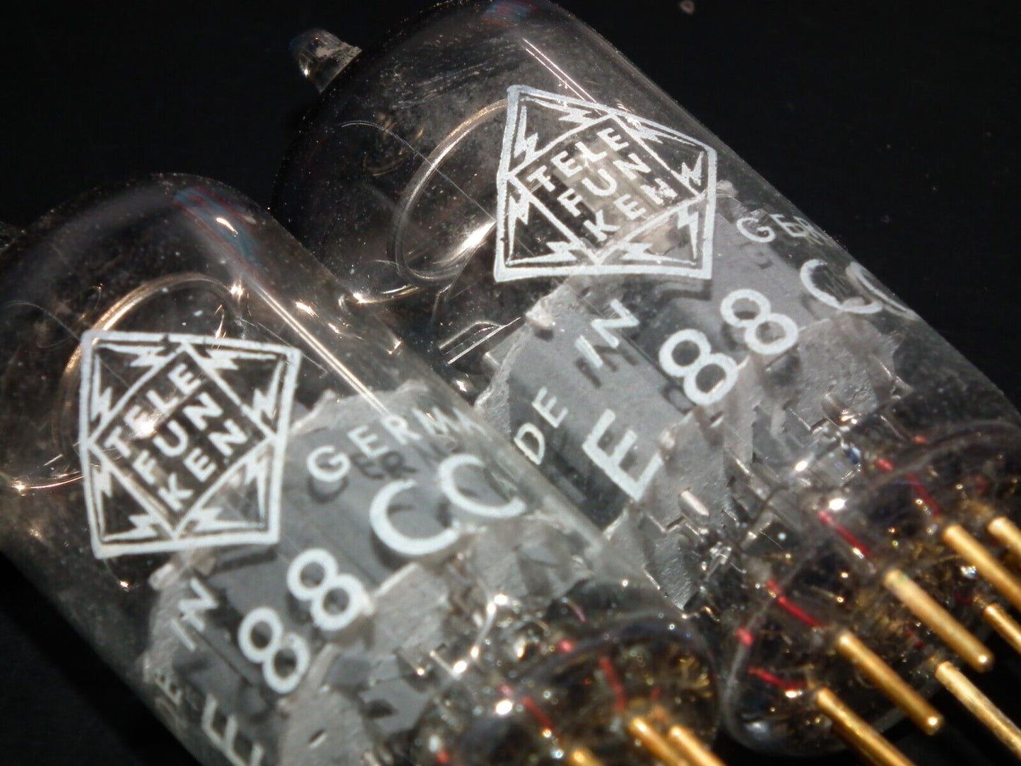 Platinum matched pair E88CC Telefunken 6922 Diamond Bttm Ulm Balanced Tested NOS