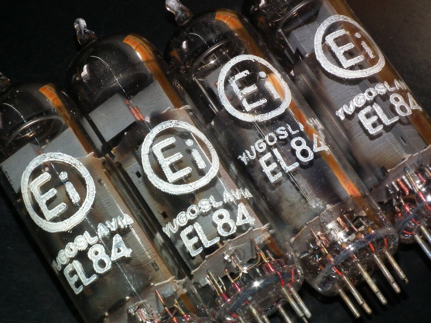 EL84 6BQ5 Tungsram Hungary - NOS platinum matched quad from 70s NOS NIB EI Boxes
