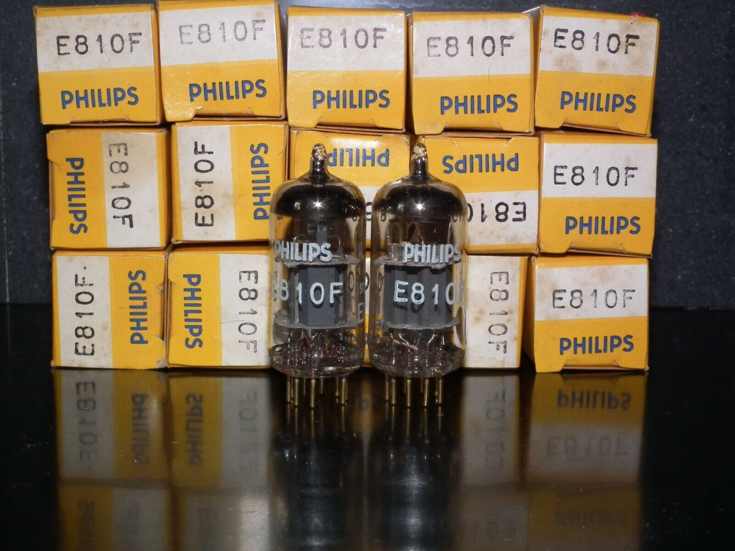 Matched Pair Philips E810F 7788 NOS NIB Gold pin Heerlen Holland 60s Low Noise