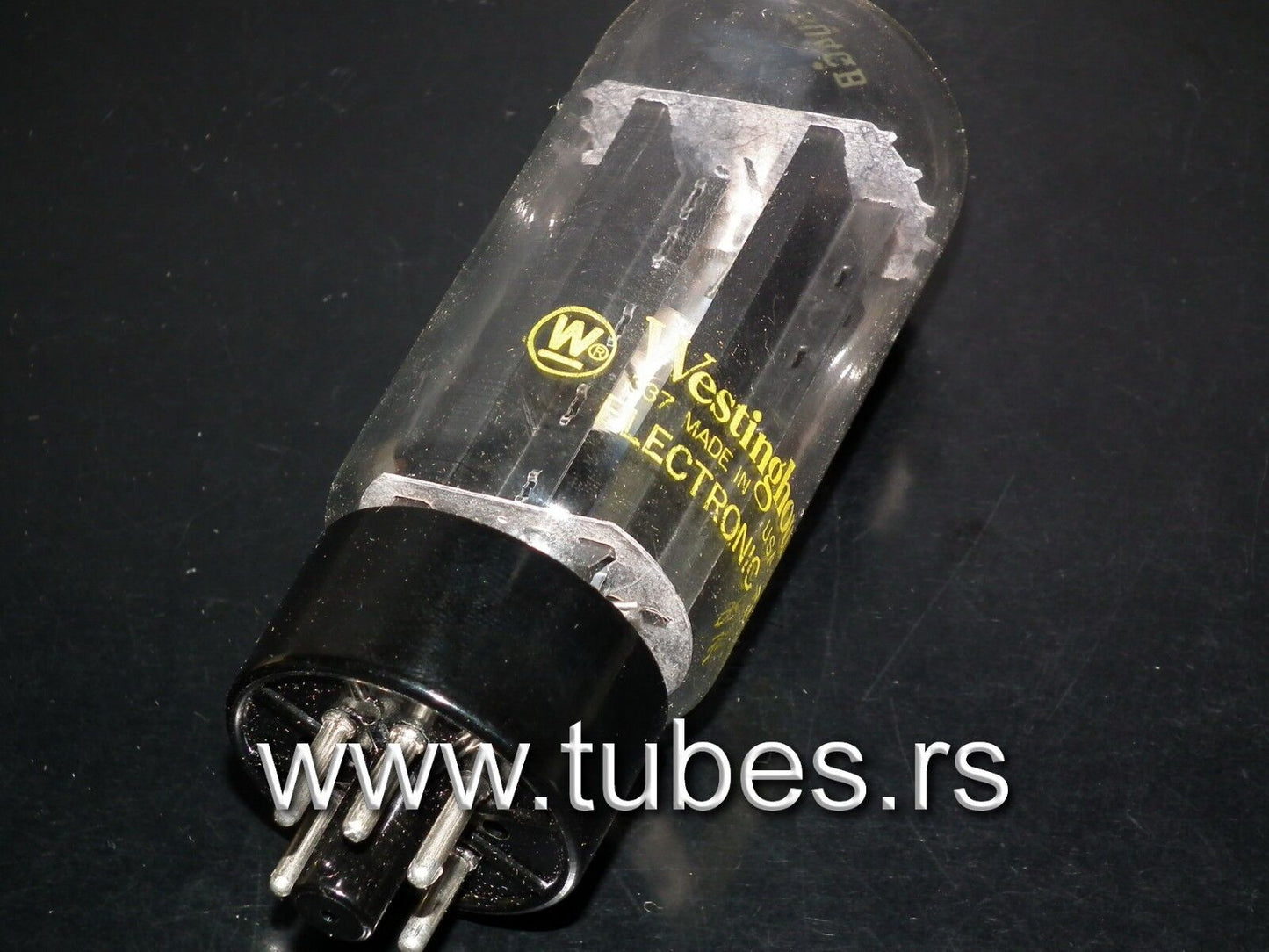 5U4GB Westinghouse VT-244 NOS NIB black plates, carbonized nickel