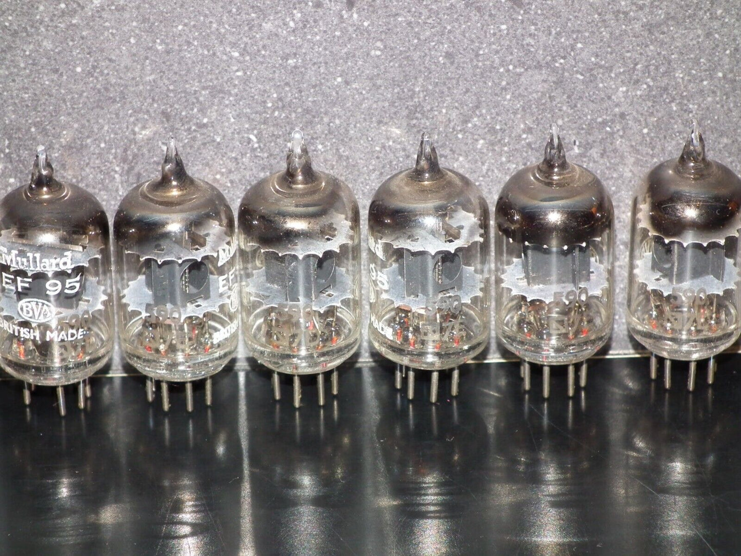Matched Pair EF95 5654 6AK5W Mullard WHYTELEAFE Square Getter NOS Made in UK