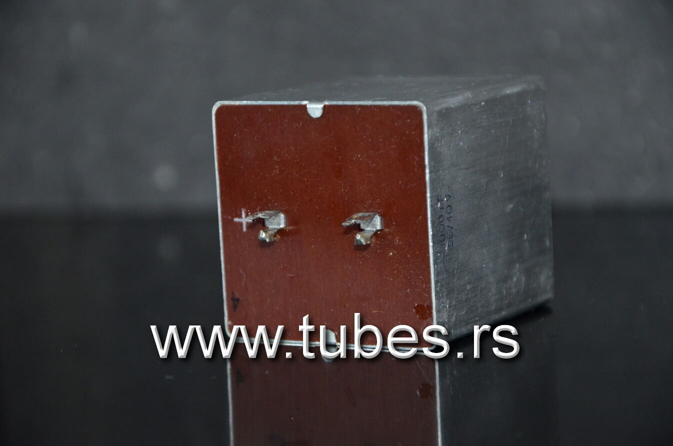 One vintage Siemens electrolytic capacitor 1000uF / 35VV Klangfilm Elyt rauh IA