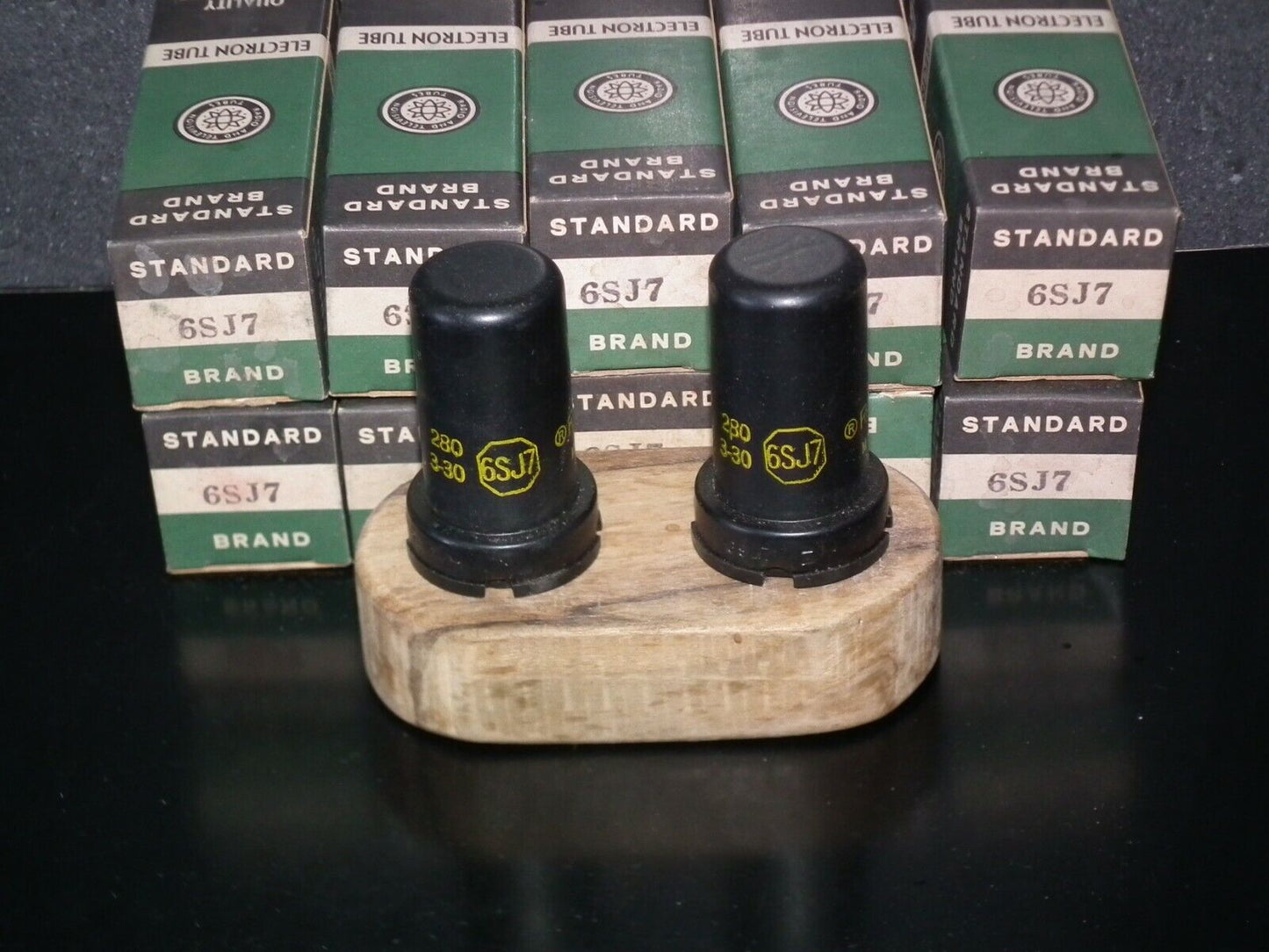 Matched Pair Raytheon 6SJ7 NOS NIB