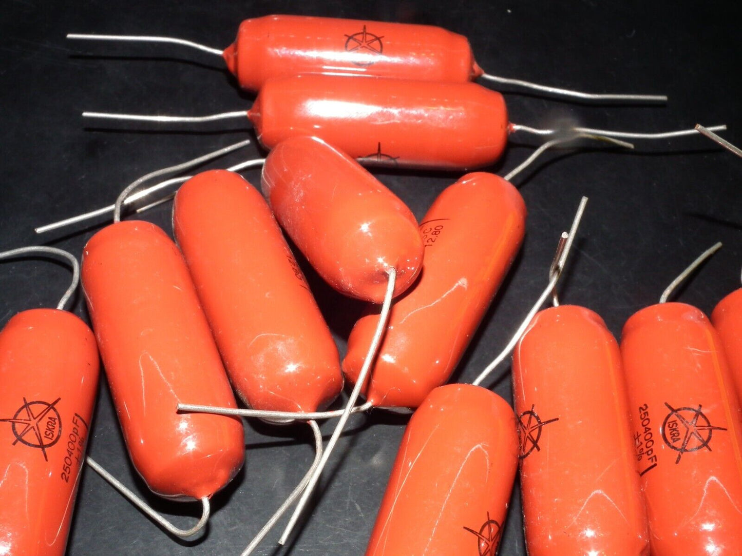 Two vintage capacitors 250400pF / 250nF / 0.25uF 100V ISKRA 1980 HI End Tube Amp