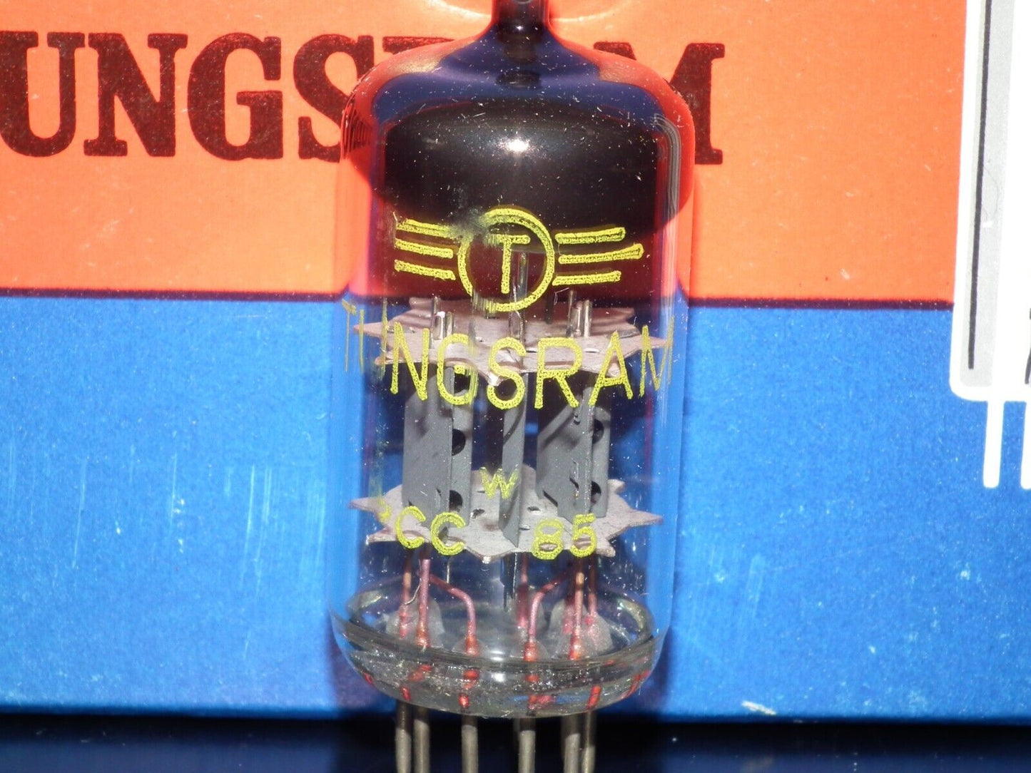 PCC85 Tungsram Austria Platinum Matched Pair NOS NIB 60s Big Inclined Getter