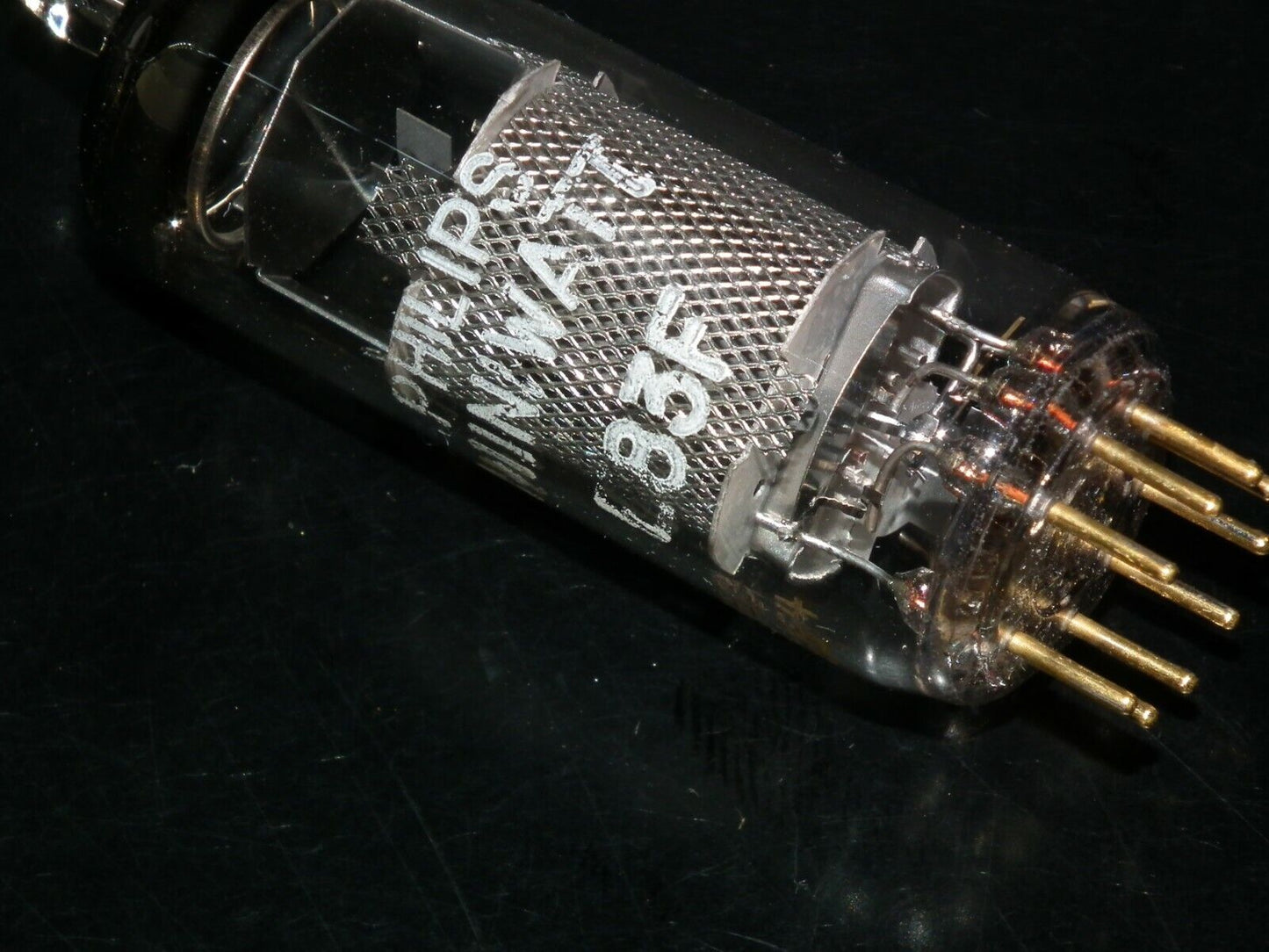 E83F Philips Gold pins, mesh plate USED, tested NOS