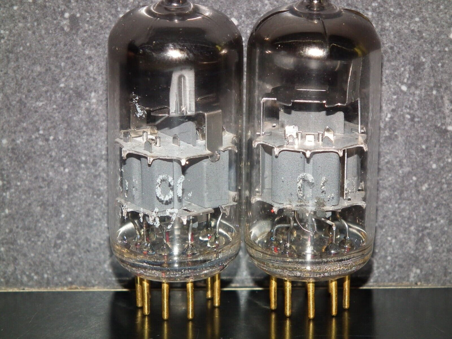 Platinum Matched Pair CCa Siemens E88CC ECC88 GRAY SHIELD Used Tested NOS 135%