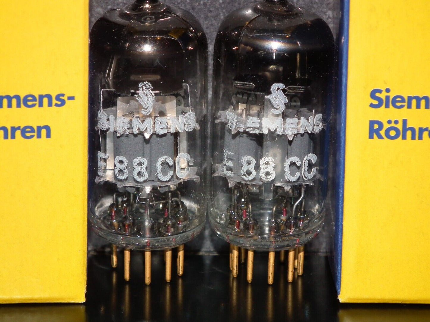 Platinum Matched Pair Siemens E88CC ~CCa Tested NOS Dual Stage Getter A27H Code