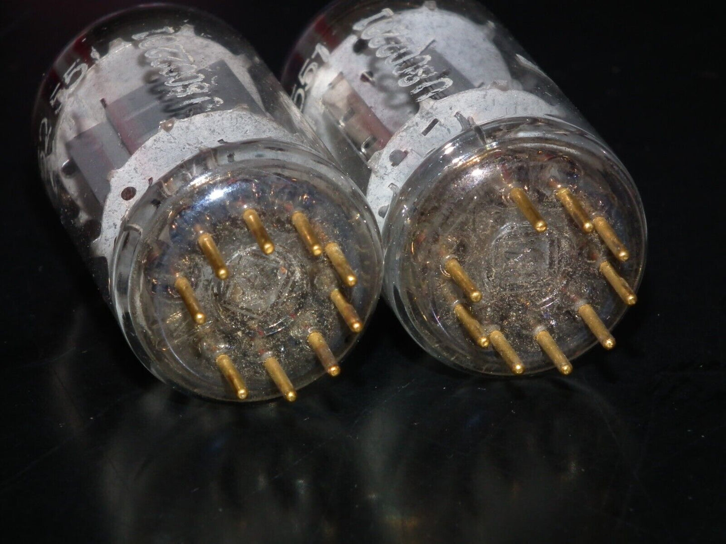 Platinum Matched Pair 6211 Telefunken ~ECC82 Tested NOS DB Gold Pins ULM ECC802S
