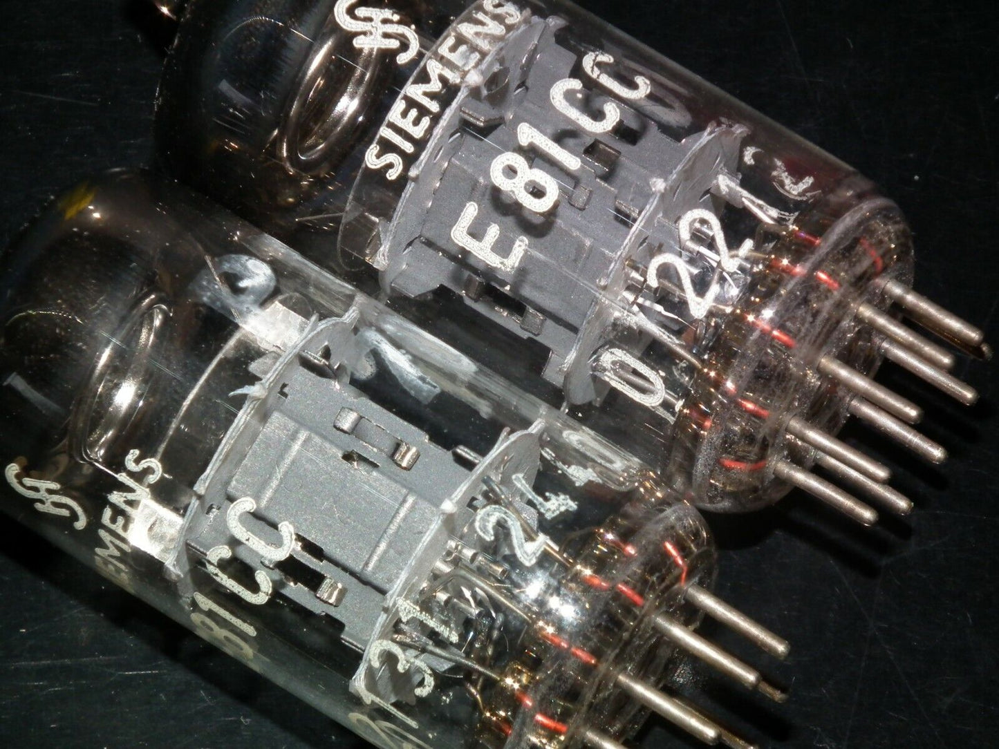 Telefunken ECC801S Matched pair, triple mica, Diamond bottom NOS NIB Siemens box