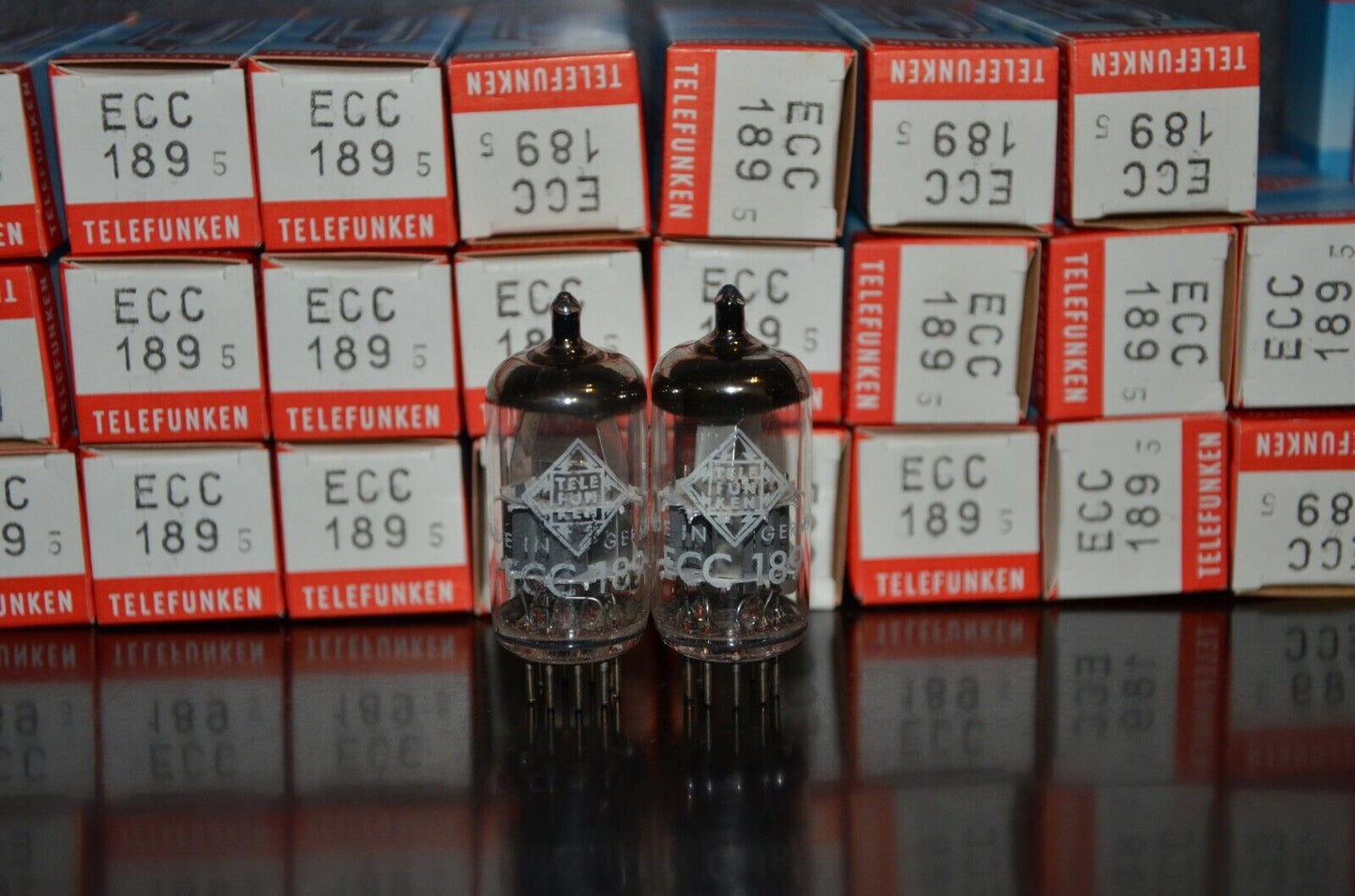 ECC189 6ES8 Philips (Rebranded Telefunken) NOS Platinum Matched Pair Low Noise