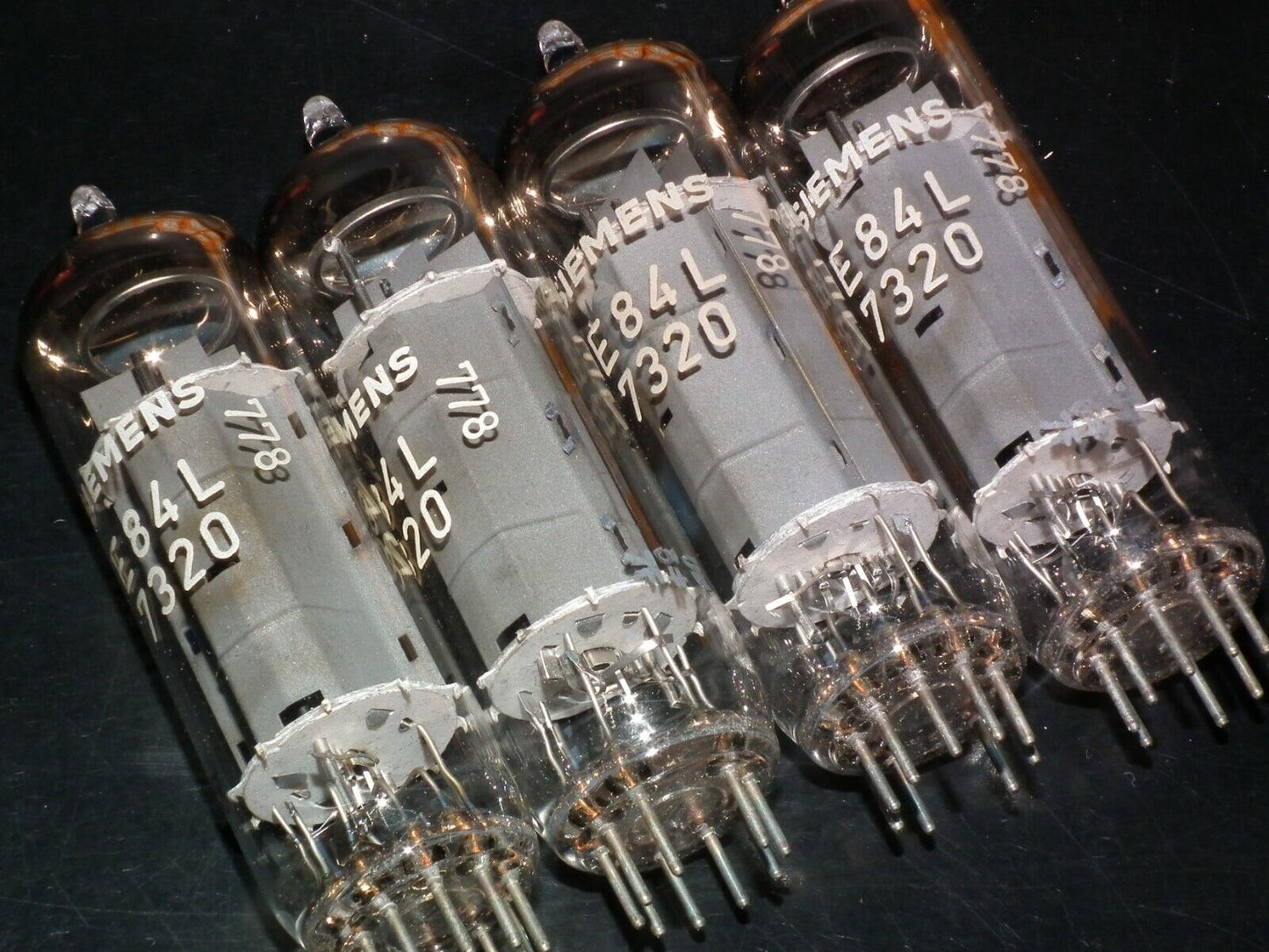 E84L 7320 Platinum Matched Quad Siemens & Halske NOS NIB EL84 6BQ5