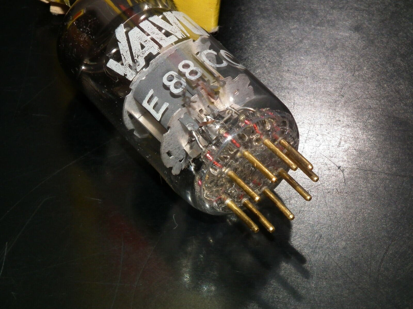 E88CC Mullard MItcham Rebranded Valvo Gold pins, perfectly balanced NOS NIB
