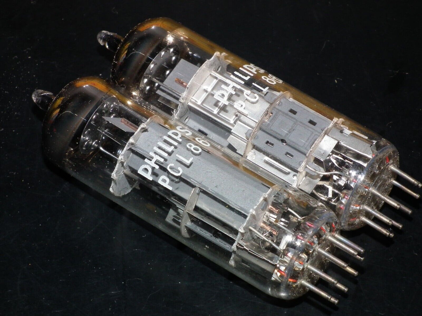 Platinum Matched Pair PCL86 14GW8 Philips NOS NIB Same codes Late 60s Holland