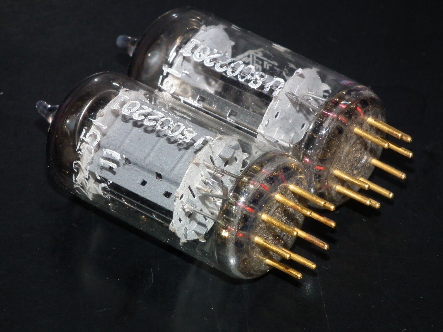 Platinum Matched Pair 6211 Telefunken ~ECC82 Tested NOS DB Gold Pins ULM ECC802S