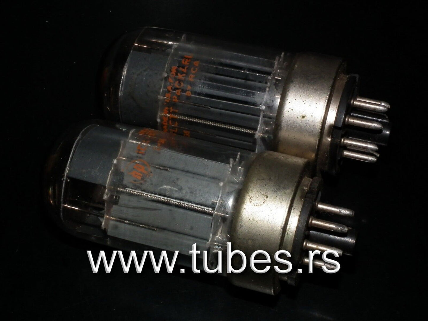 Matched pair HP RCA 6080 double triode ( 6AS7 5998) True triple mica type