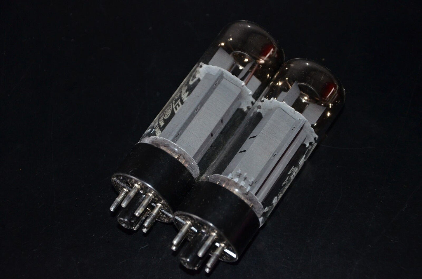 EL34 6CA7 Mullard Xf3 NOS Platinum Matched Pair, Made in Blackburn, 1974