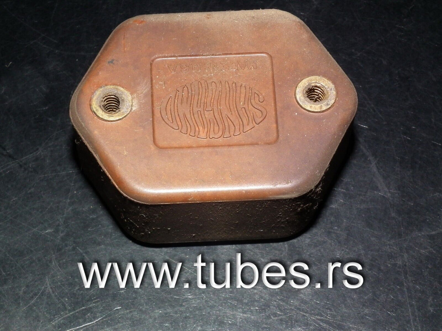 One vintage MICA capacitor 0.0082 mfd 2500V Sangamo USA 0.0082uf 2.5KV