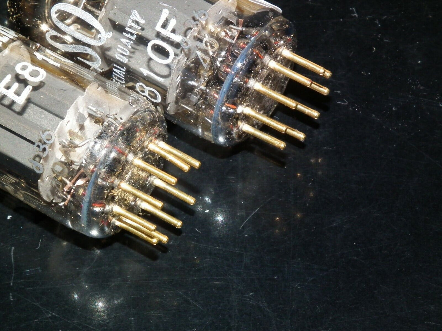 Matched Pair Philips E810F 7788 NOS NIB Gold pin Heerlen Holland 60s Low Noise