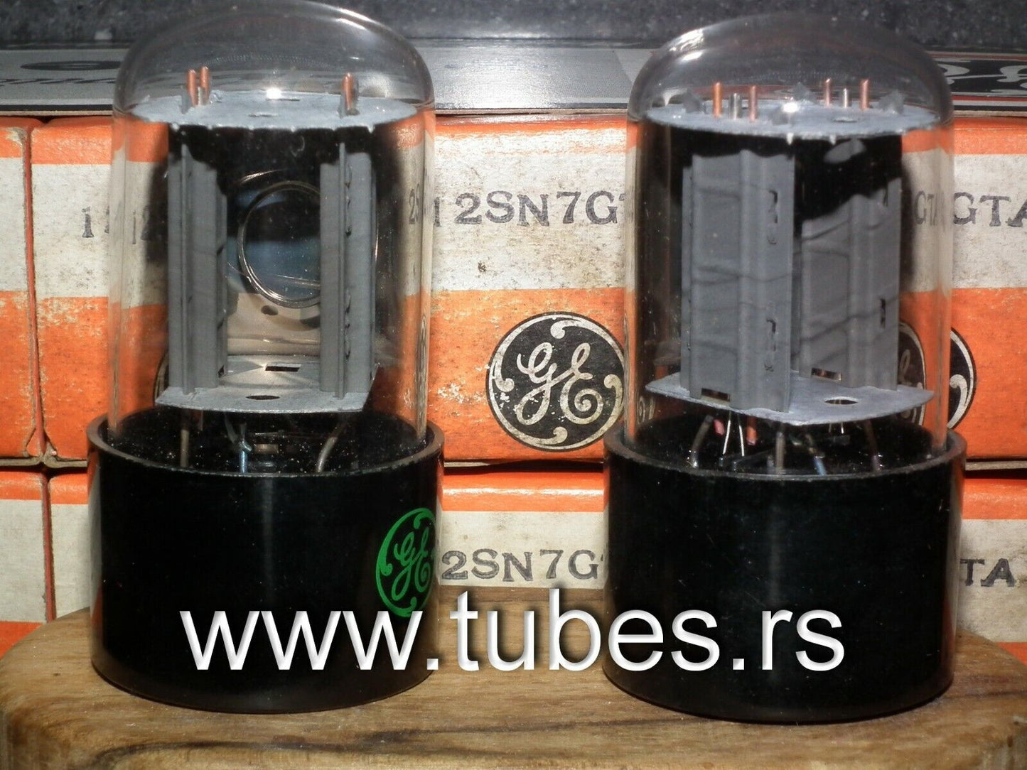 Rare Matched Pair General Electric 12SN7GTA NOS NIB
