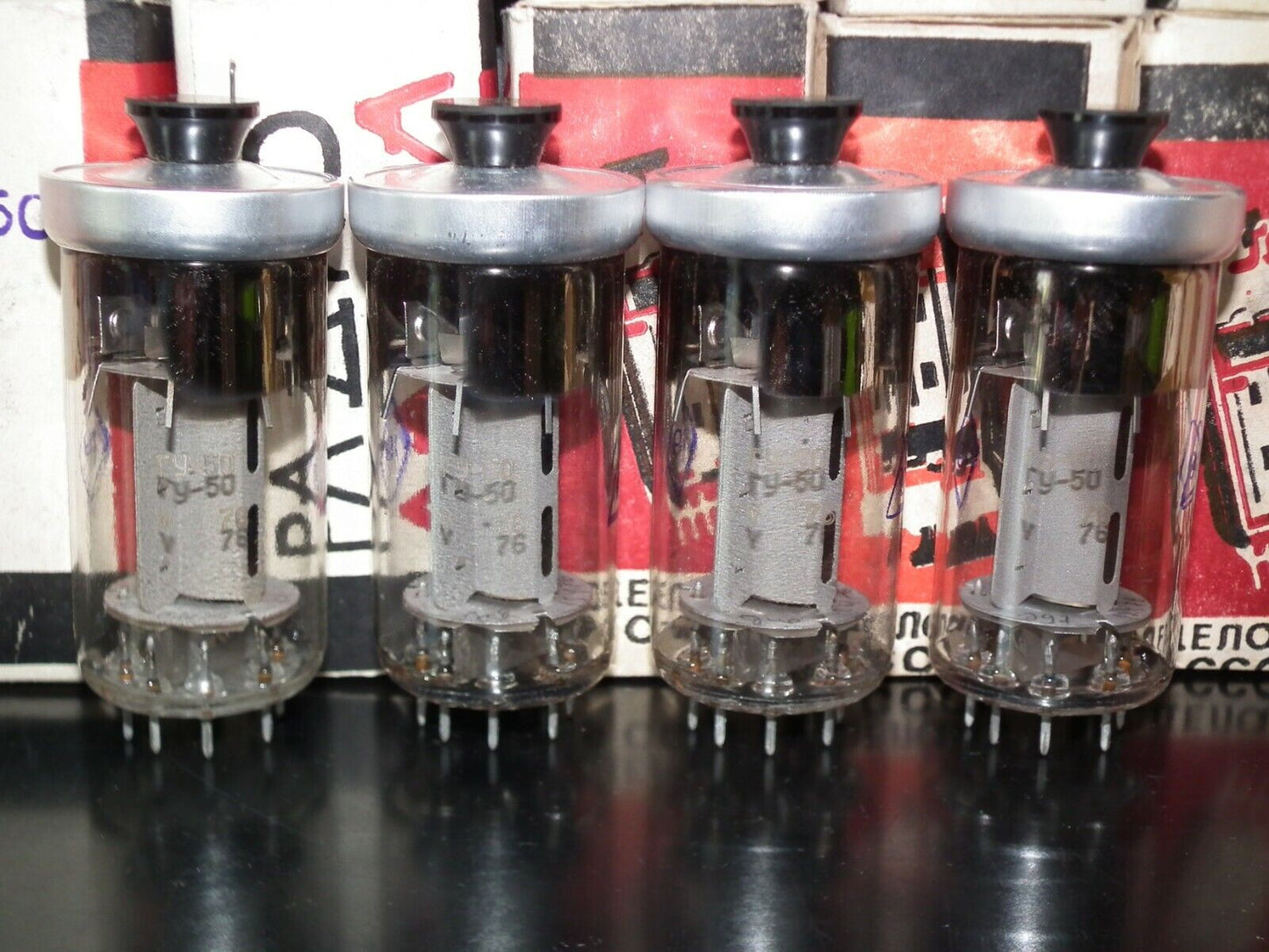 Platinum matched quad GU50 NOS NIB (FU50, LS50)